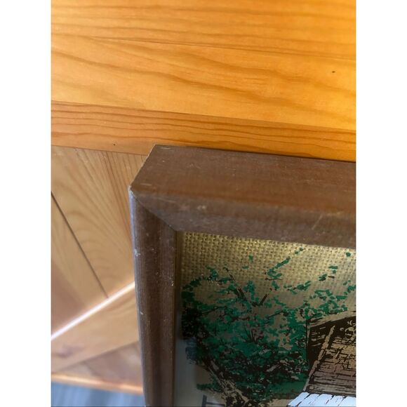 Vtg Coca Cola Country Store Picture Clock Painted Glass Framed Shadow Box (5665) - Picture 6 of 10